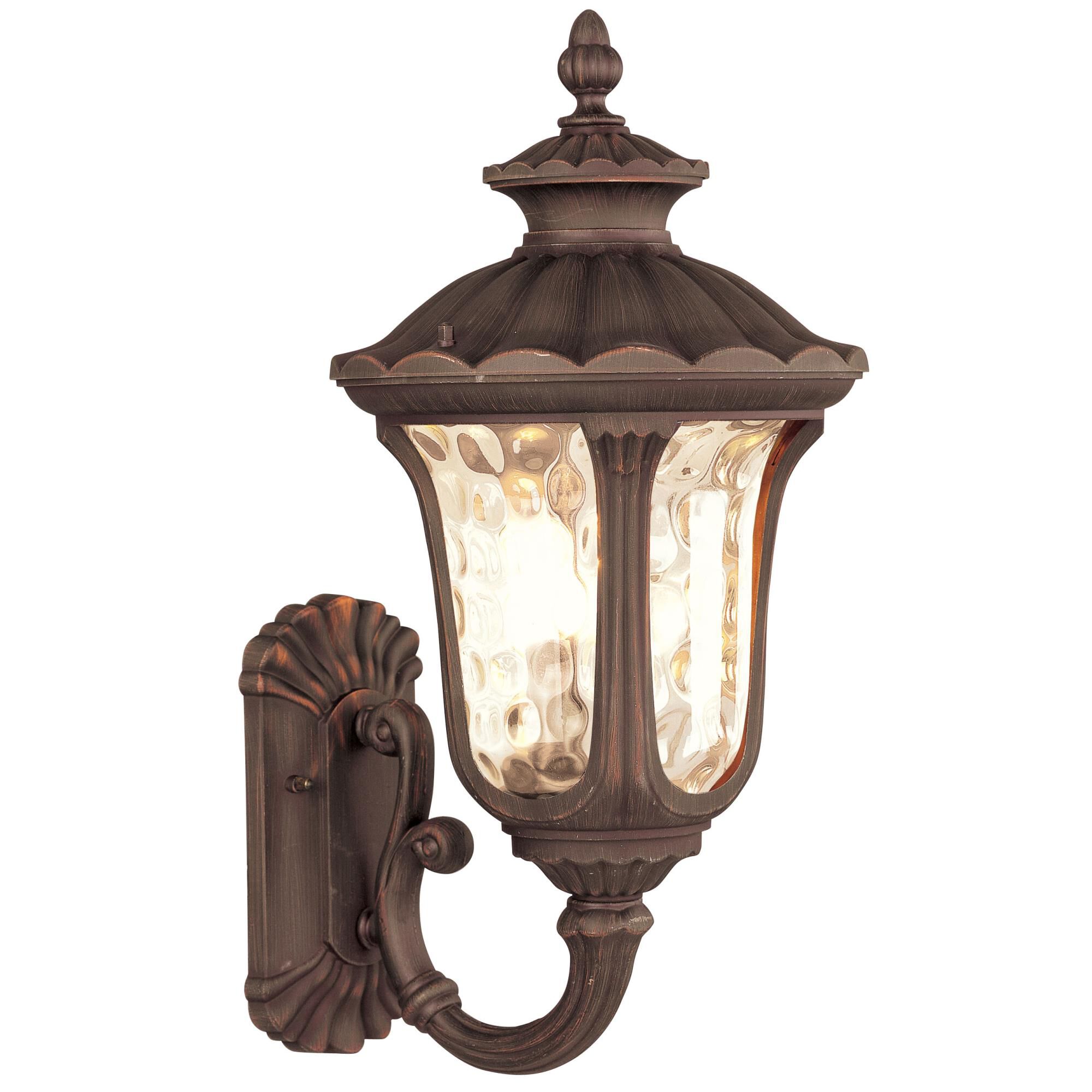 Oxford 22 Inch Tall 3 Light Outdoor Wall Light by Livex Lighting